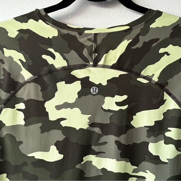 Lululemon UVP Run Short Sleeve Heritage 365 Camo Crispin Green Multi - Picture 5 of 10